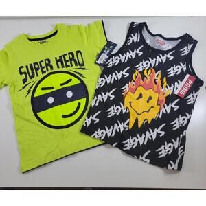 Little Rebels Prime Boys Size 6 Shirts NEW Superhero & Savage Summer Casual